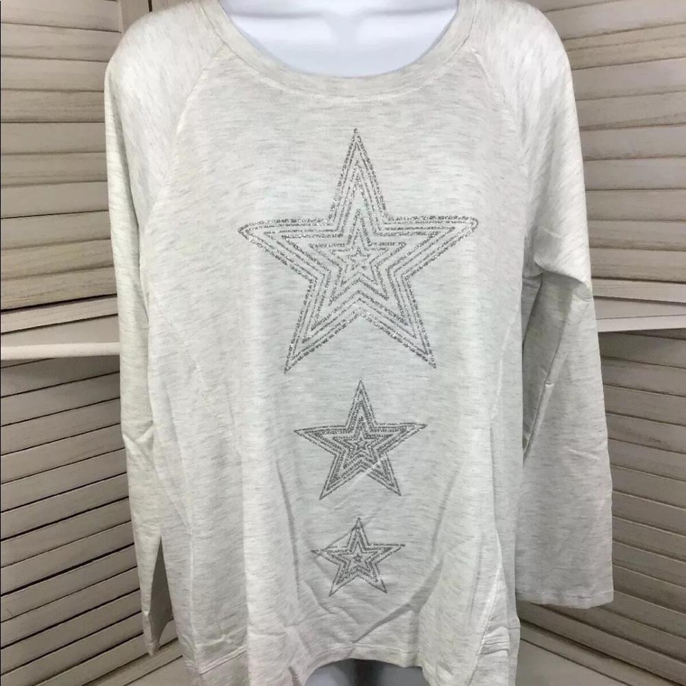 Style & Co Star French Terry Sweatshirt L